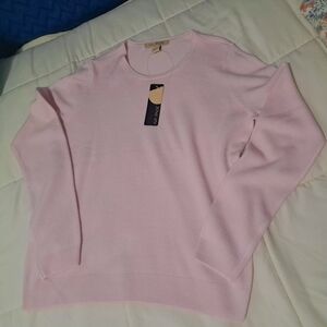 PAIGE Light Pink Crew Neck Sweater